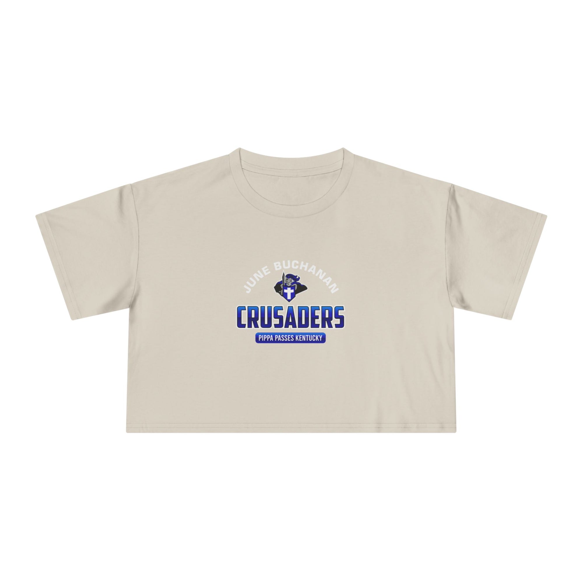 June Buchanan Crusaders Crop Tee