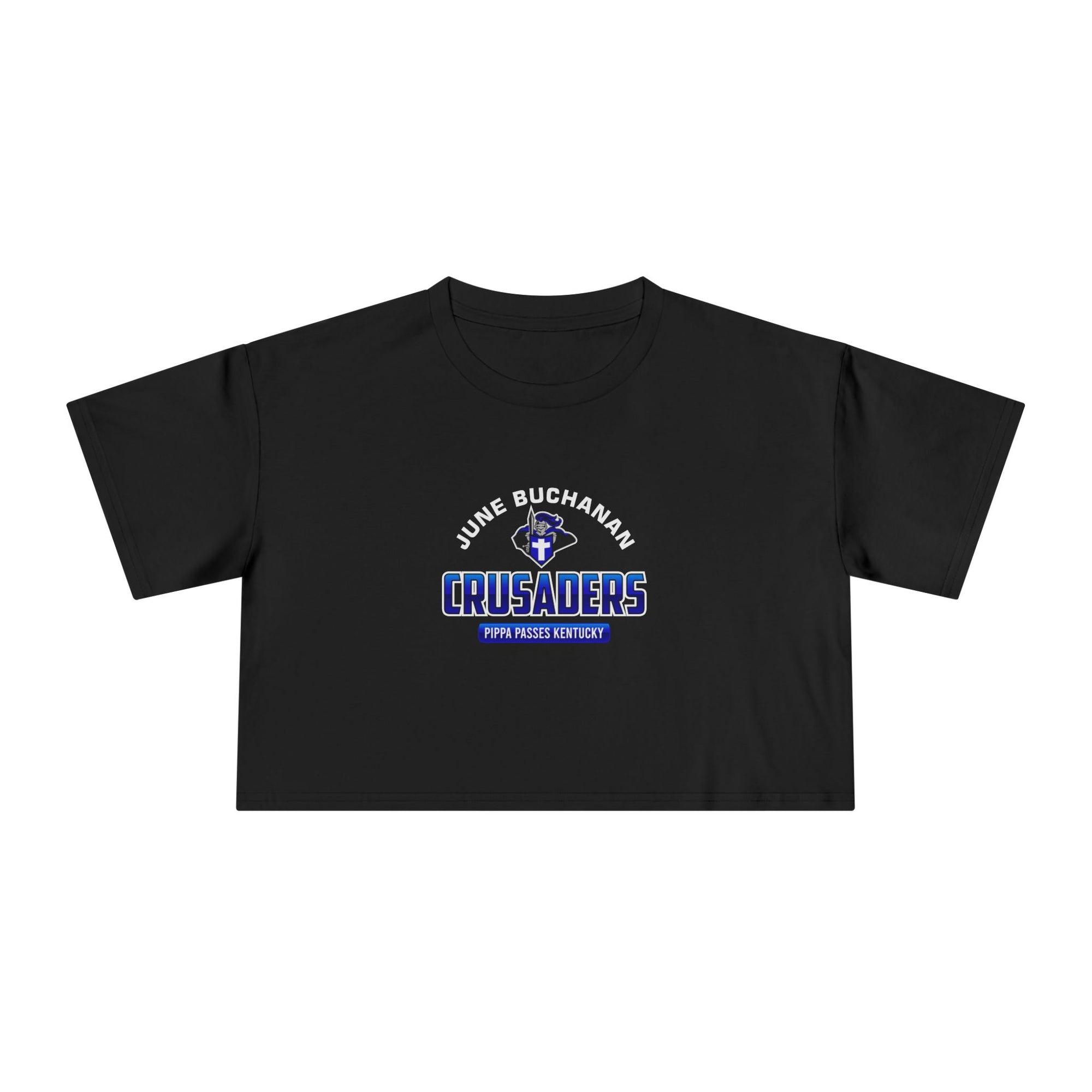June Buchanan Crusaders Crop Tee