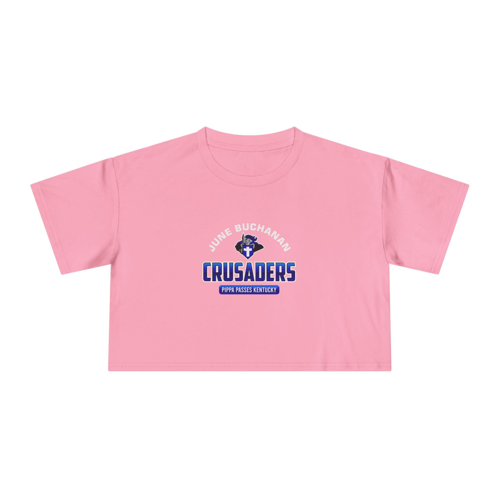 June Buchanan Crusaders Crop Tee
